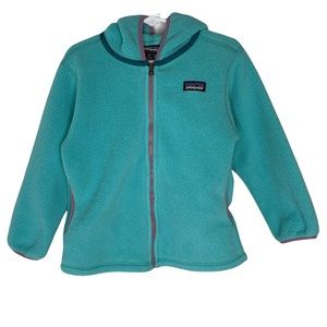Patagonia Synchilla Teal Fleece Jacket Girls Size 4T Toddler